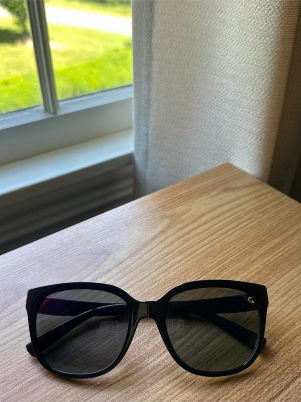 Michael Kors Black Cat-Eye Sunglasses with Dark Lenses